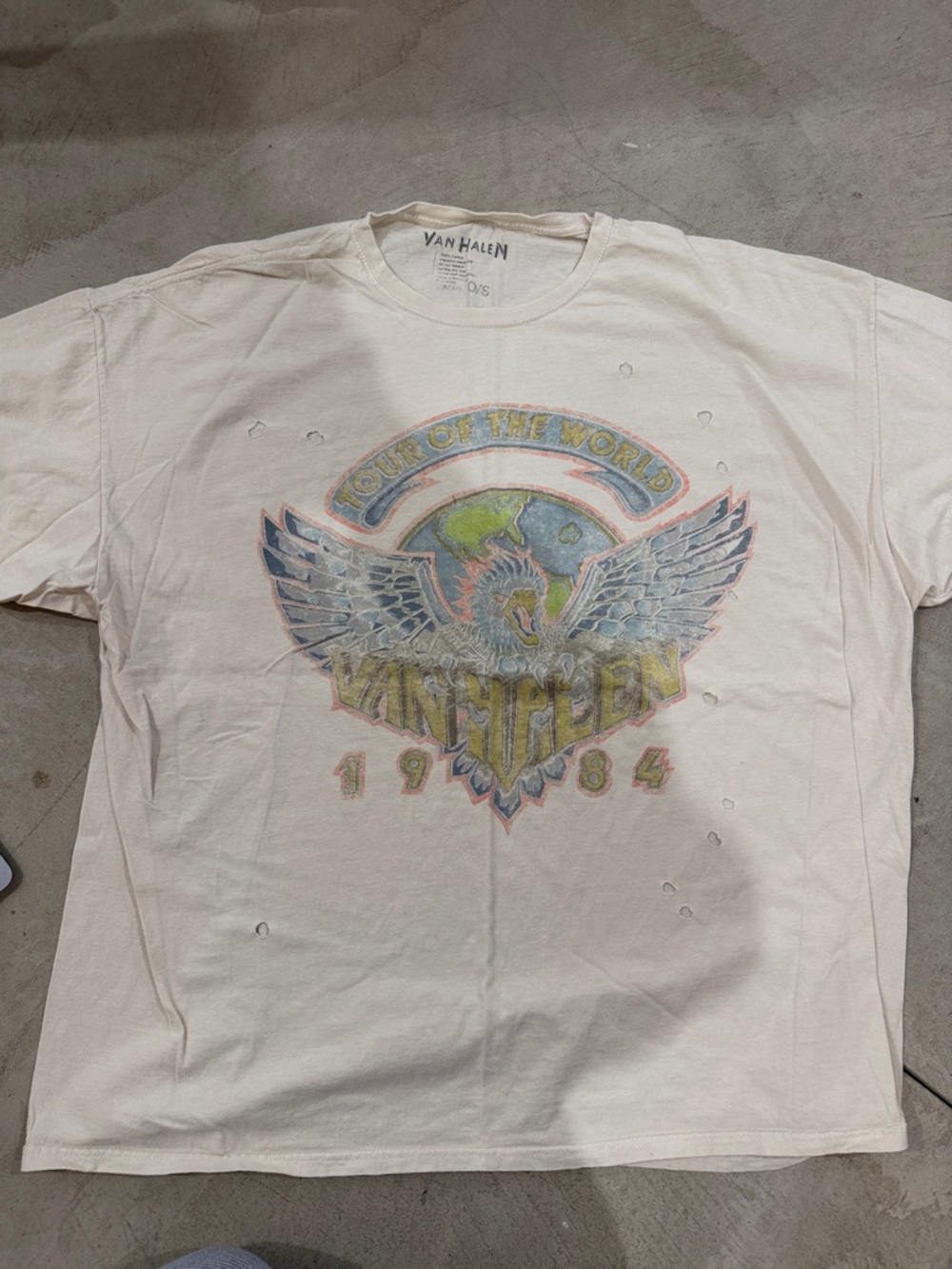 Van halen graphic tee - distressed / work look